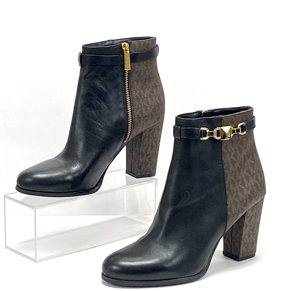 New Michael Kors Michael Aldridge Leather Ankle Bootie - Picture 7 of 9